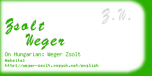 zsolt weger business card